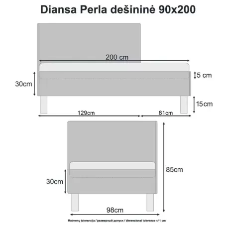 Lova Perla, dešininė