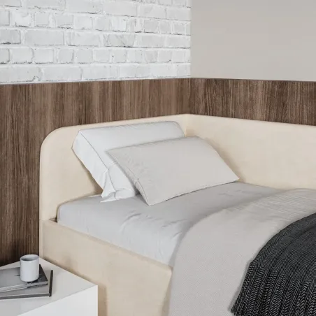 Lova Melita be patalynės dėžės, dešininė