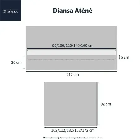 Lova Atėnė dešininė 100x200 Opera 05 + čiužinys Kids Comfort