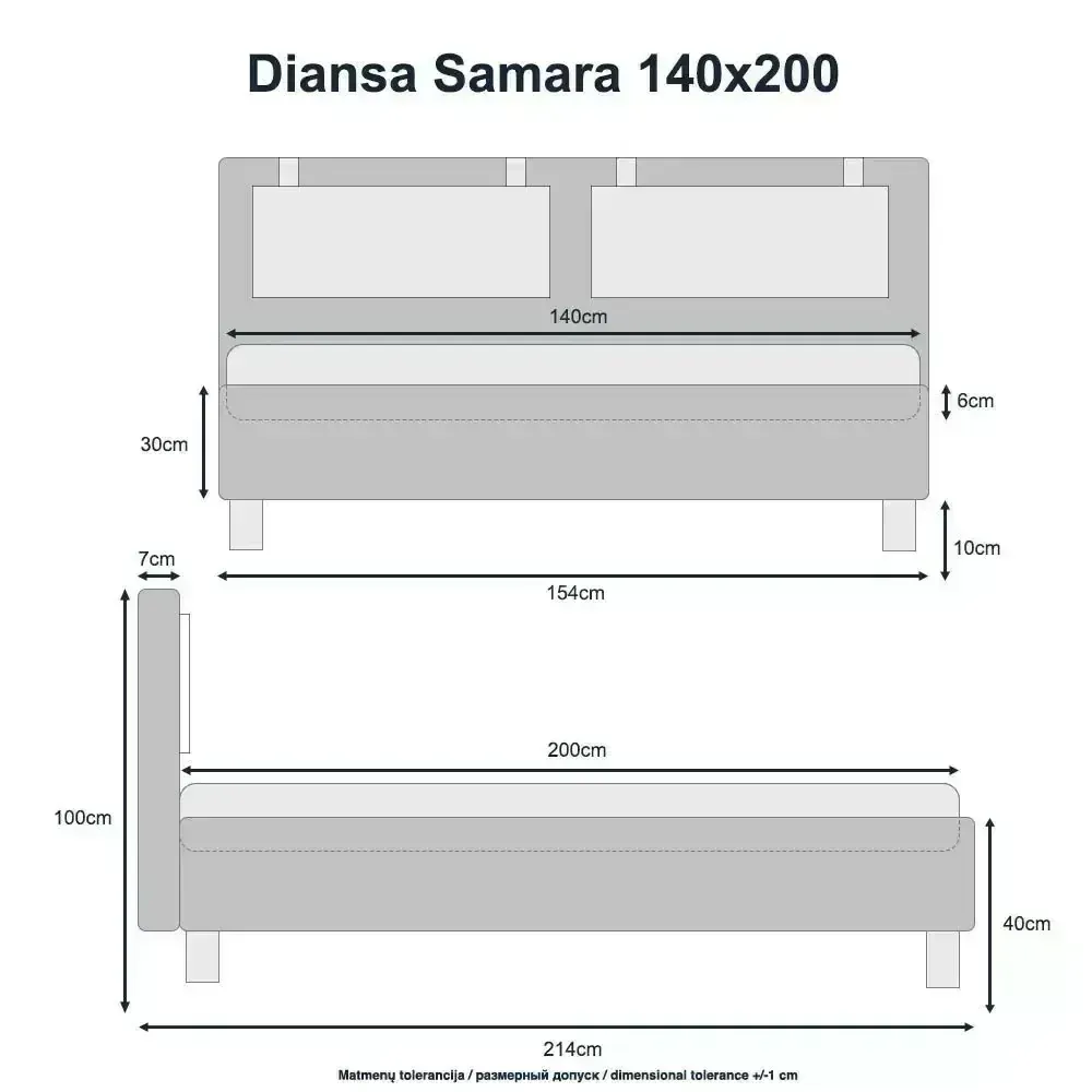 Lova Samara 140x200 Everest 07 (be pagalvėlių)
