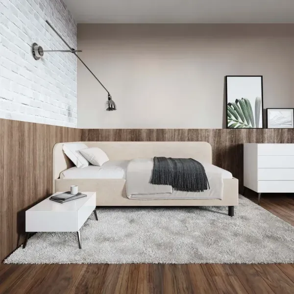 Lova Melita dešininė 90x200 Vinci 38 + čiužinys Comfy