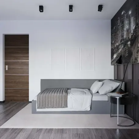 Lova Kamilė kairinė 90x200 Centauri 05 + čiužinys Comfy