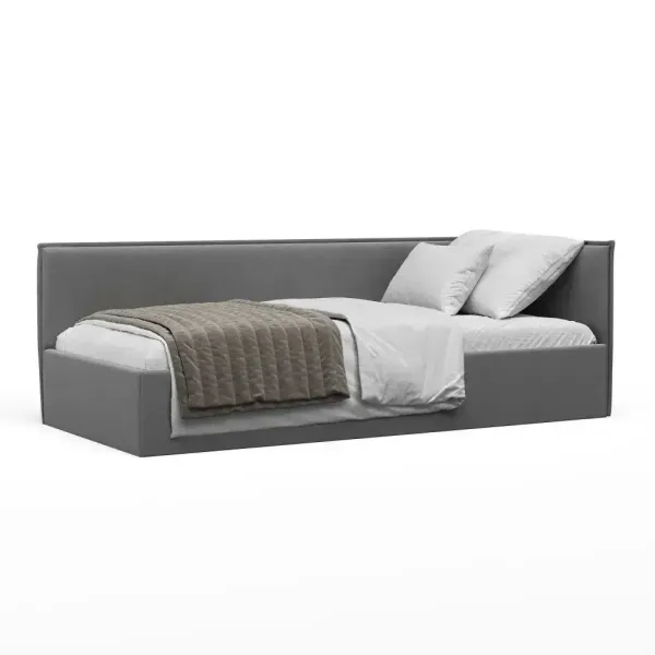 Lova Kamilė kairinė 100x200 Maloy 31 + čiužinys Comfy 2