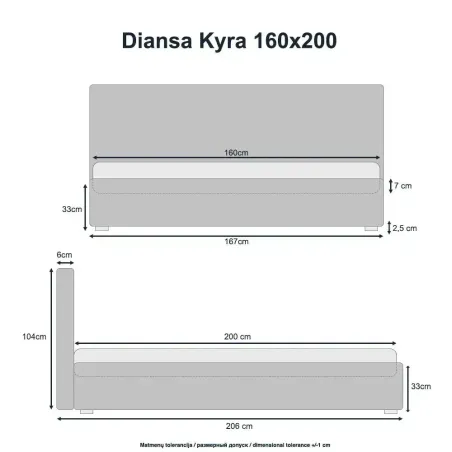 Lova Kyra 160x200 Havana 17