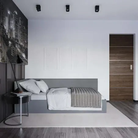 Lova Kamilė dešininė 90x200 Cloud 71 + čiužinys Kids Comfort