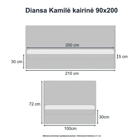 Lova Kamilė, kairinė